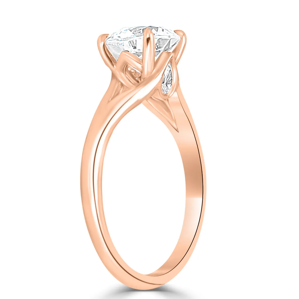 Rose Gold Spectacular Solitaire Engagement Ring jewelry Wabash avenue