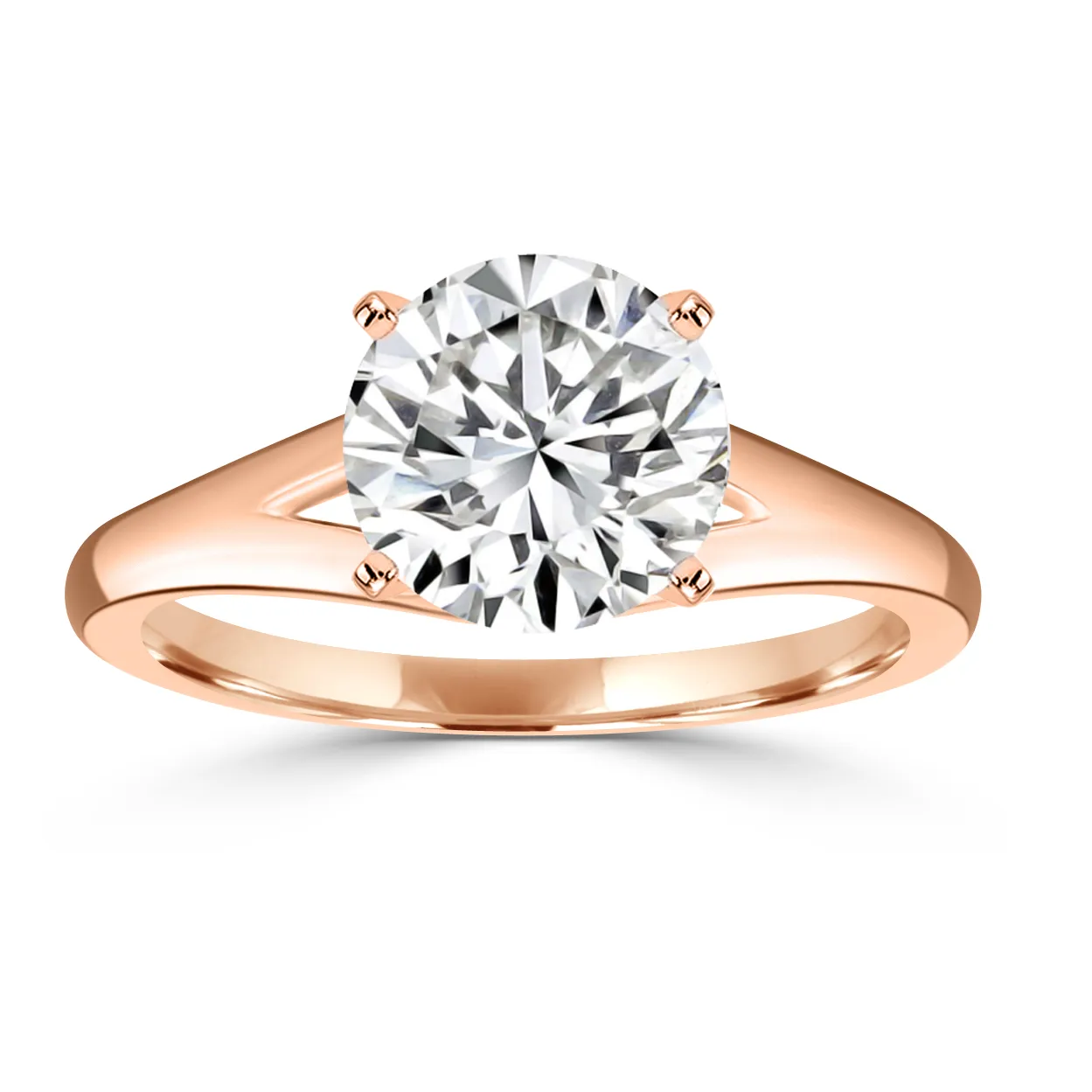 Rose Gold Spectacular Solitaire Engagement Ring
