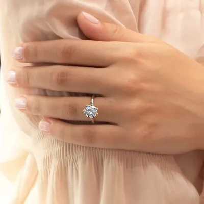 White Gold Vintage Oval Engagement Ring from best jeweler
