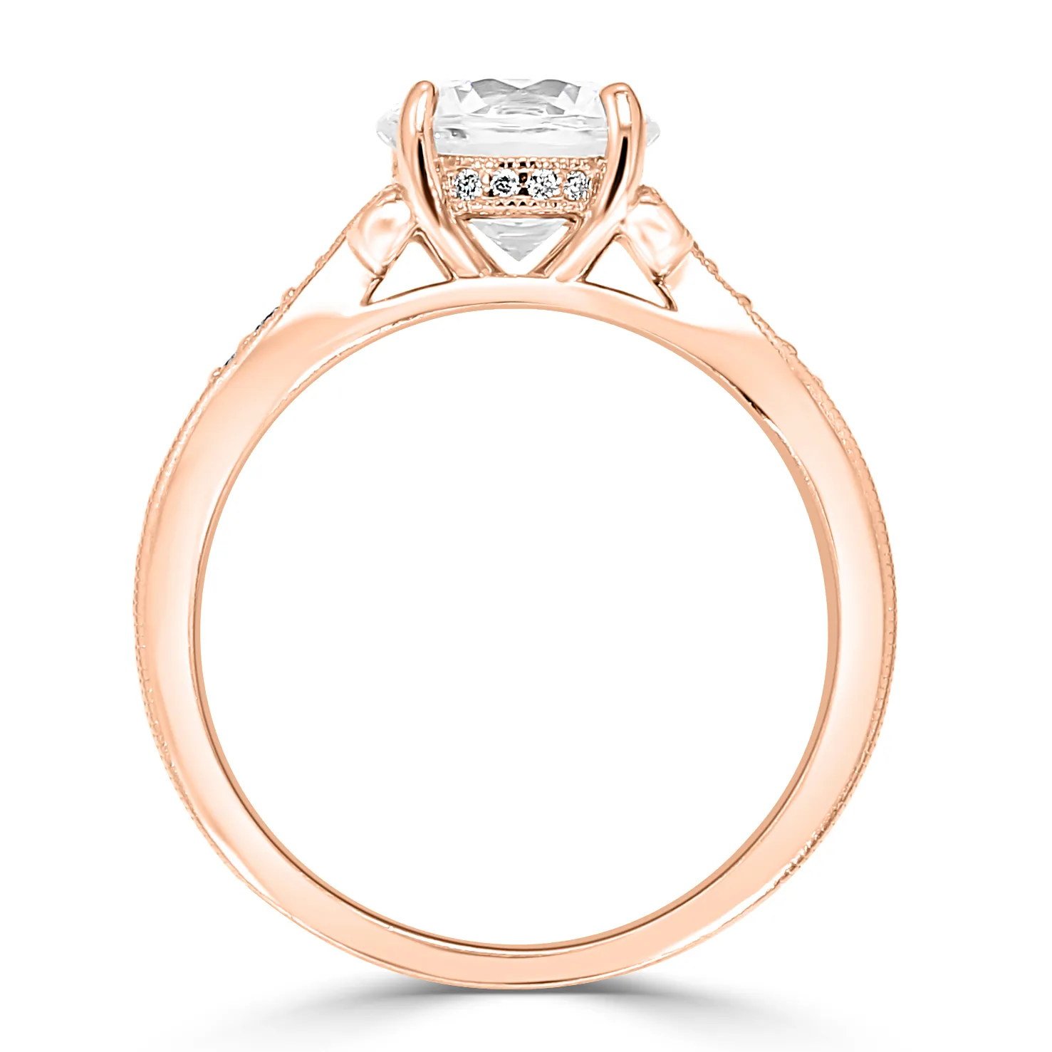 Rose Gold Antique Style Diamond Engagement Ring jewelry store near me