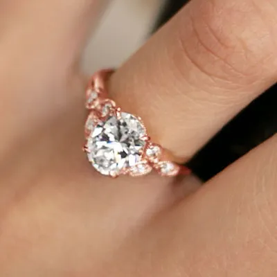 Rose Gold Exclusive Custom Engagement Ring jewelry Wabash avenue