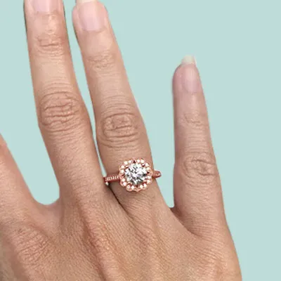 Rose Gold Classic Antique Engagement Ring jewelry online