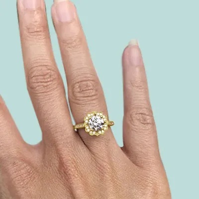 Yellow Gold Classic Antique Engagement Ring jewelry online