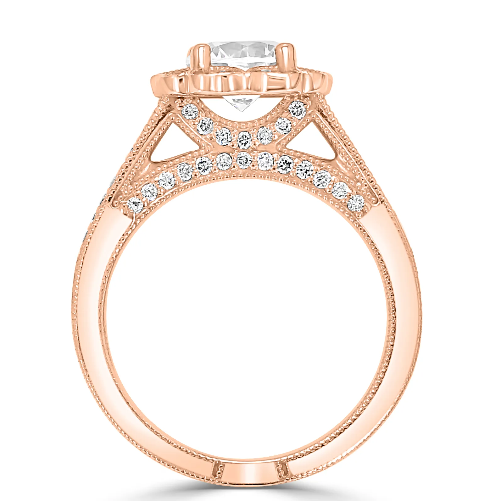 Rose Gold Classic Antique Engagement Ring jewelry store near me