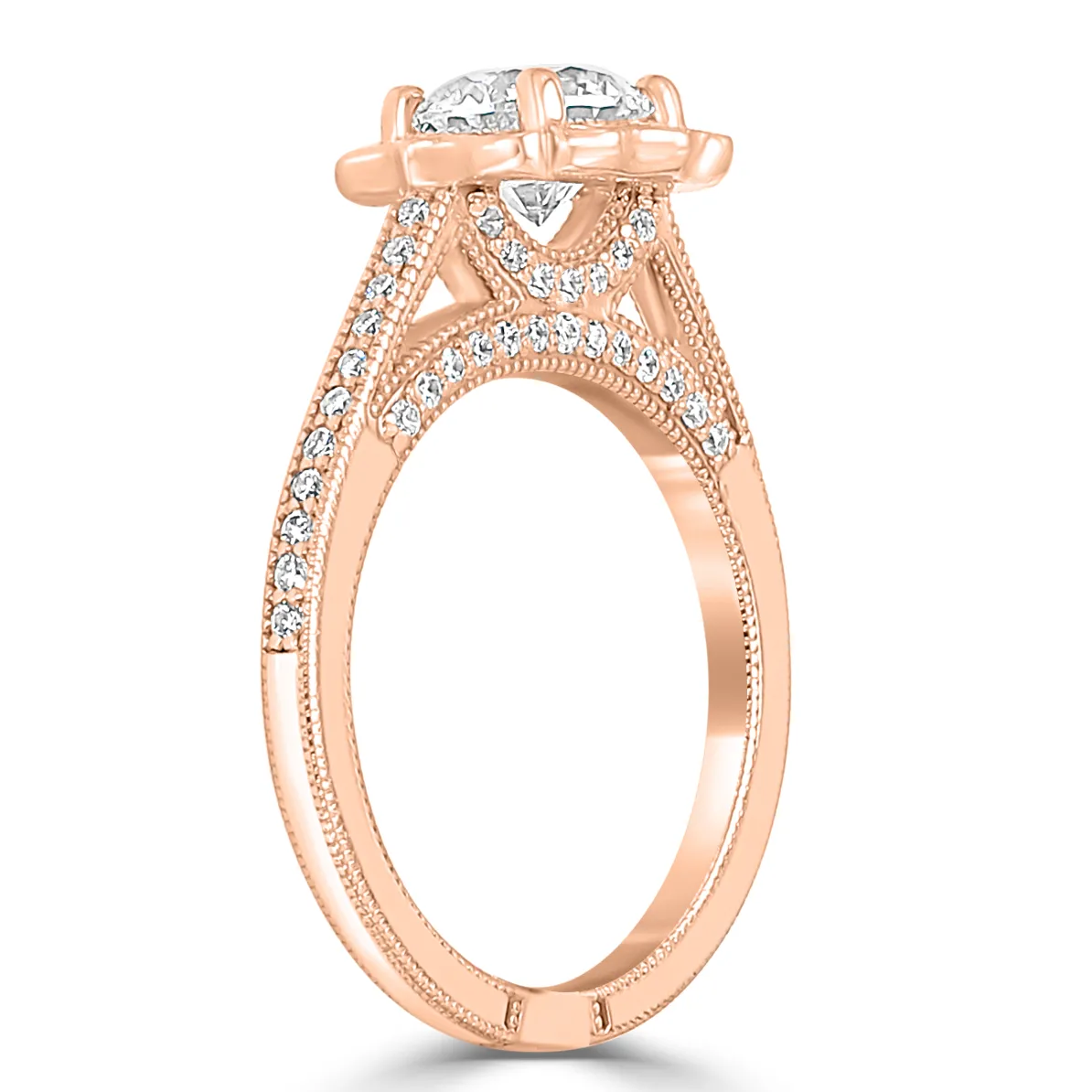 Rose Gold Classic Antique Engagement Ring jewelry Wabash avenue