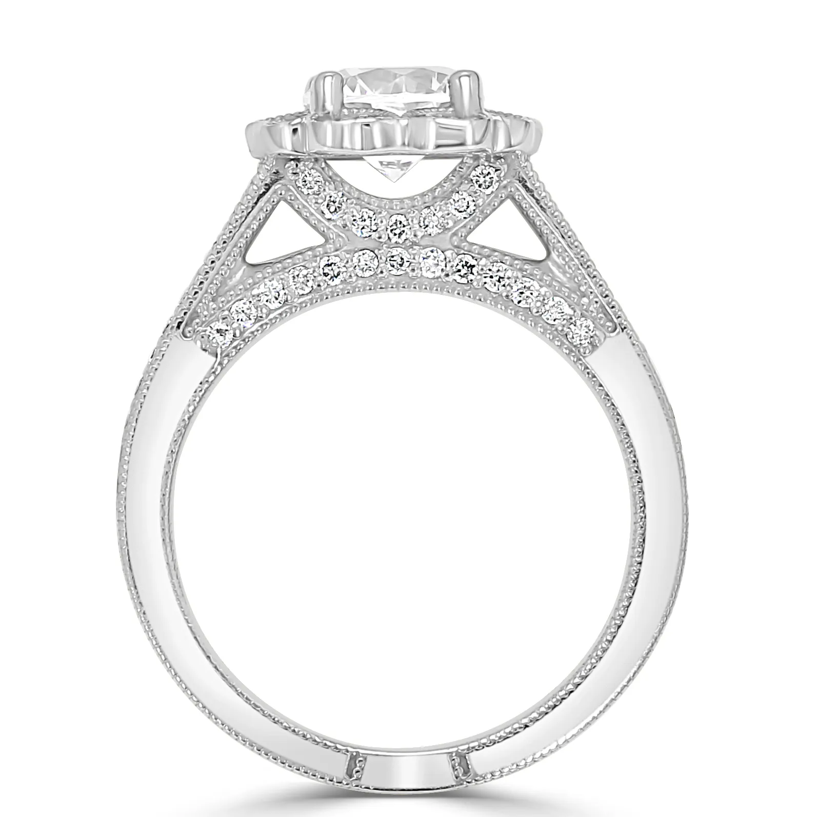 White Gold Classic Antique Engagement Ring jewelry store near me