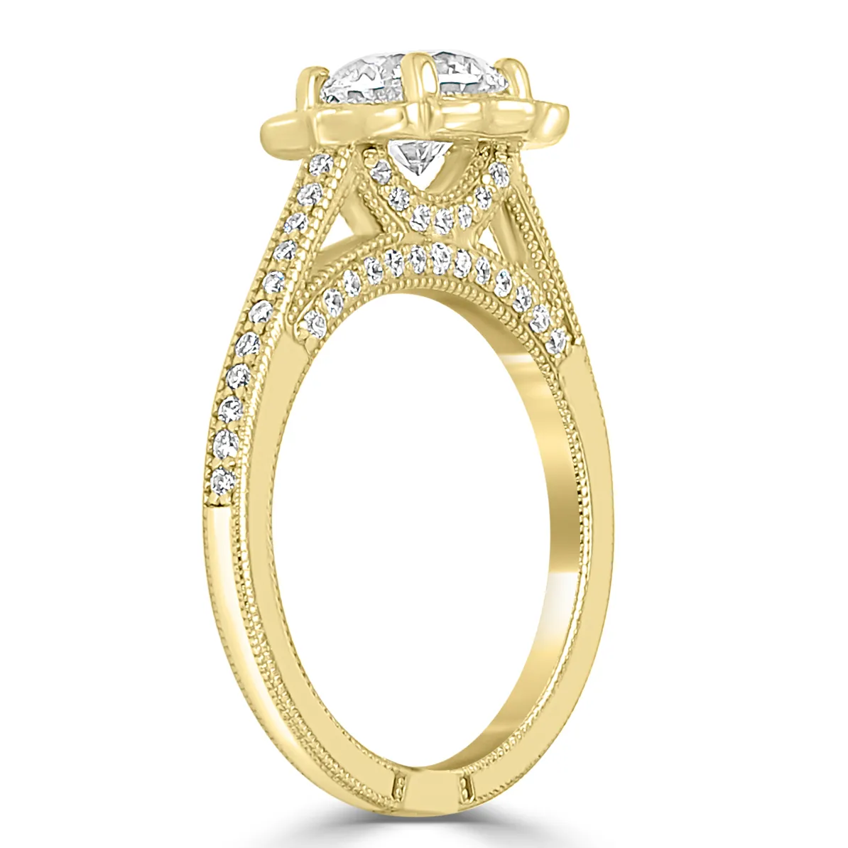 Yellow Gold Classic Antique Engagement Ring jewelry Wabash avenue