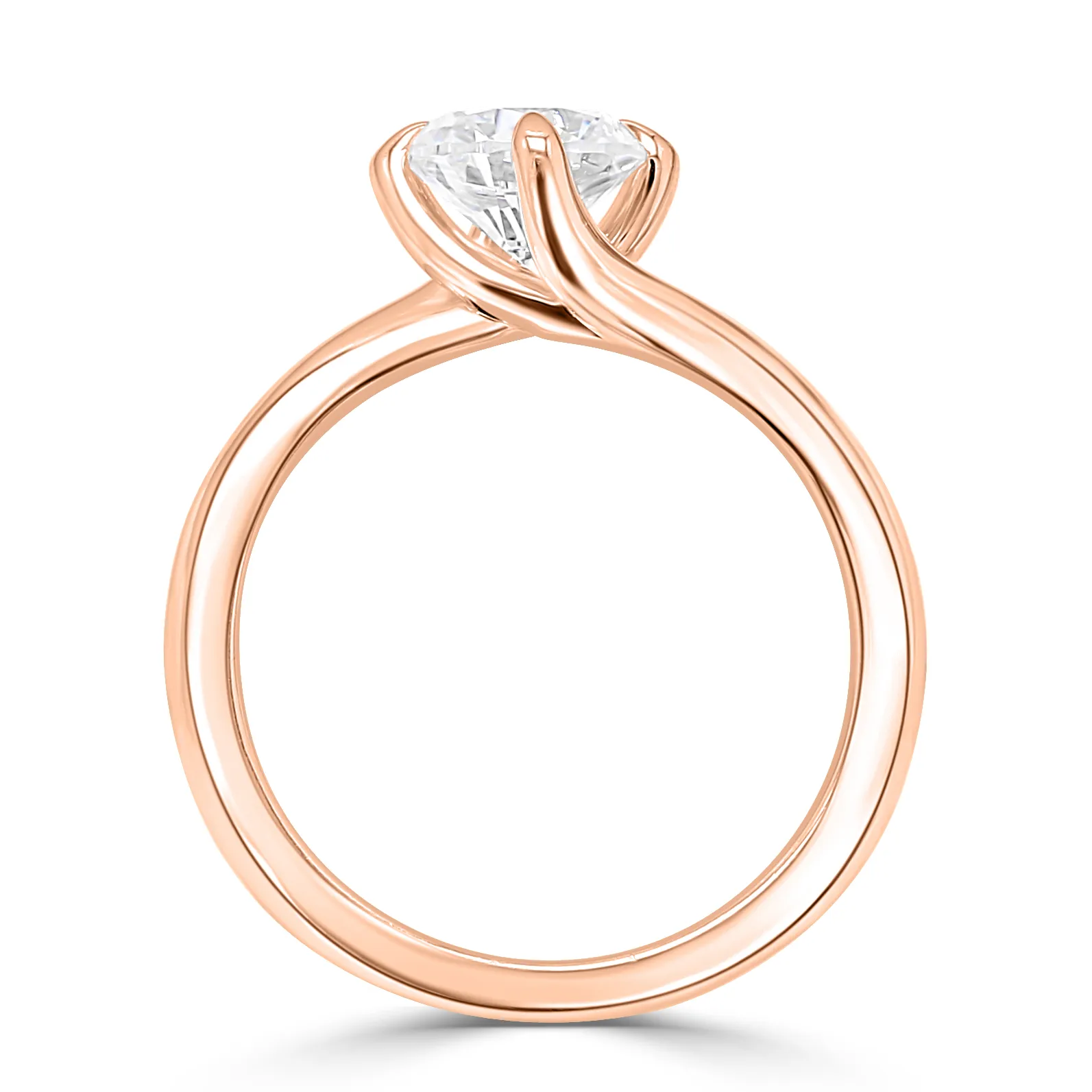 Rose Gold Simple and Gorgeous Solitaire Engagement Ring jewelry store near me