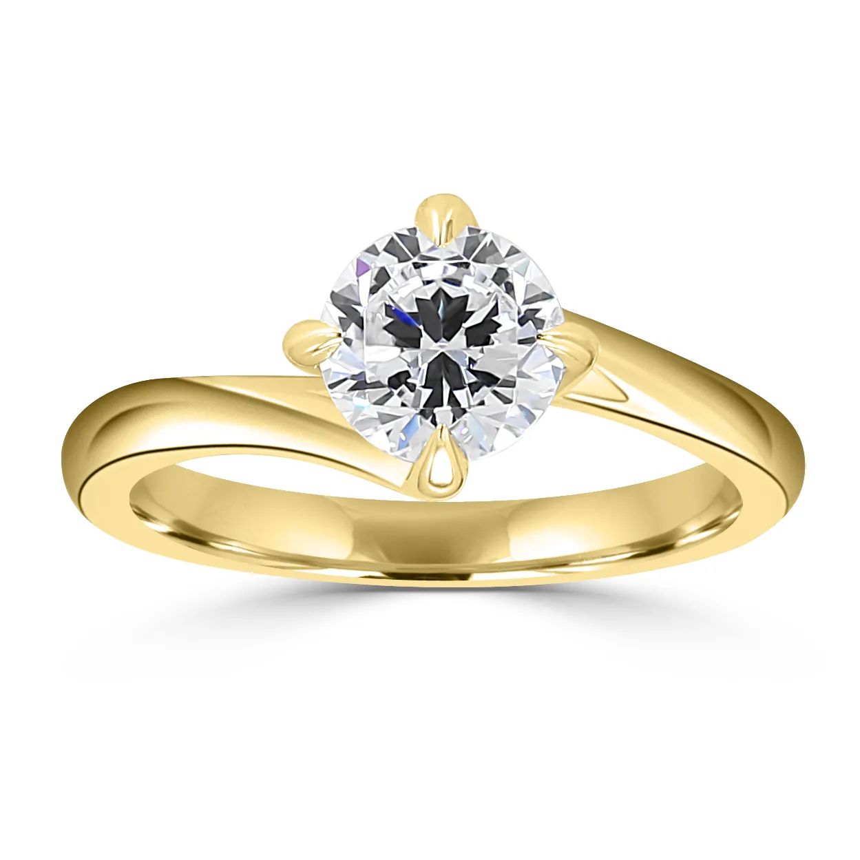 Yellow Gold Simple and Gorgeous Solitaire Engagement Ring