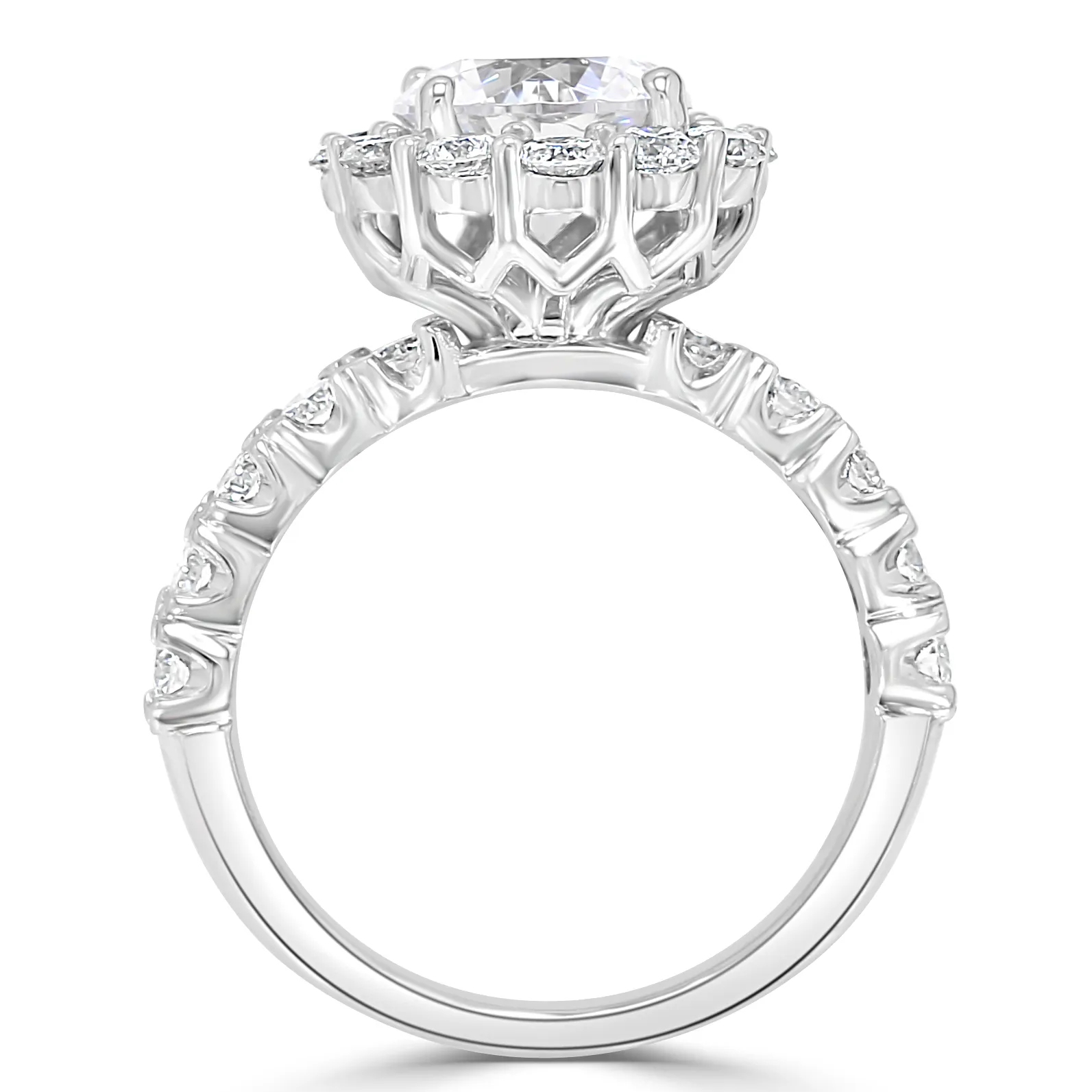White Gold Unique Halo Engagement Ring jewelry store near me