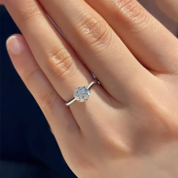 Platinum Modern Classic and Beautiful Solitaire Engagement Ring jewelry windy city