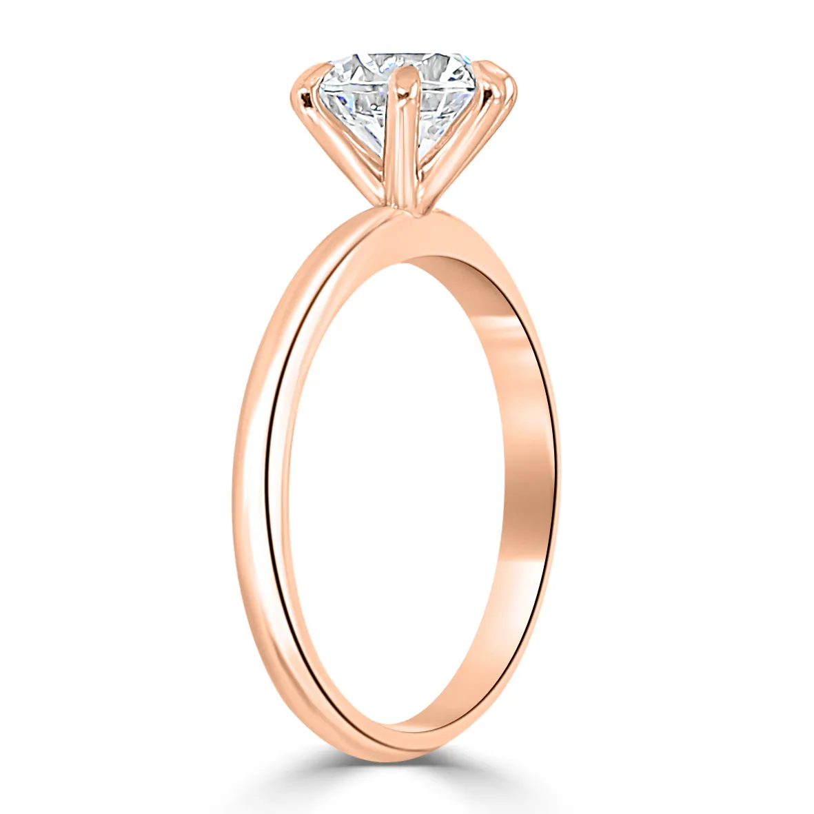 Rose Gold Modern Classic and Beautiful Solitaire Engagement Ring jewelry Wabash avenue