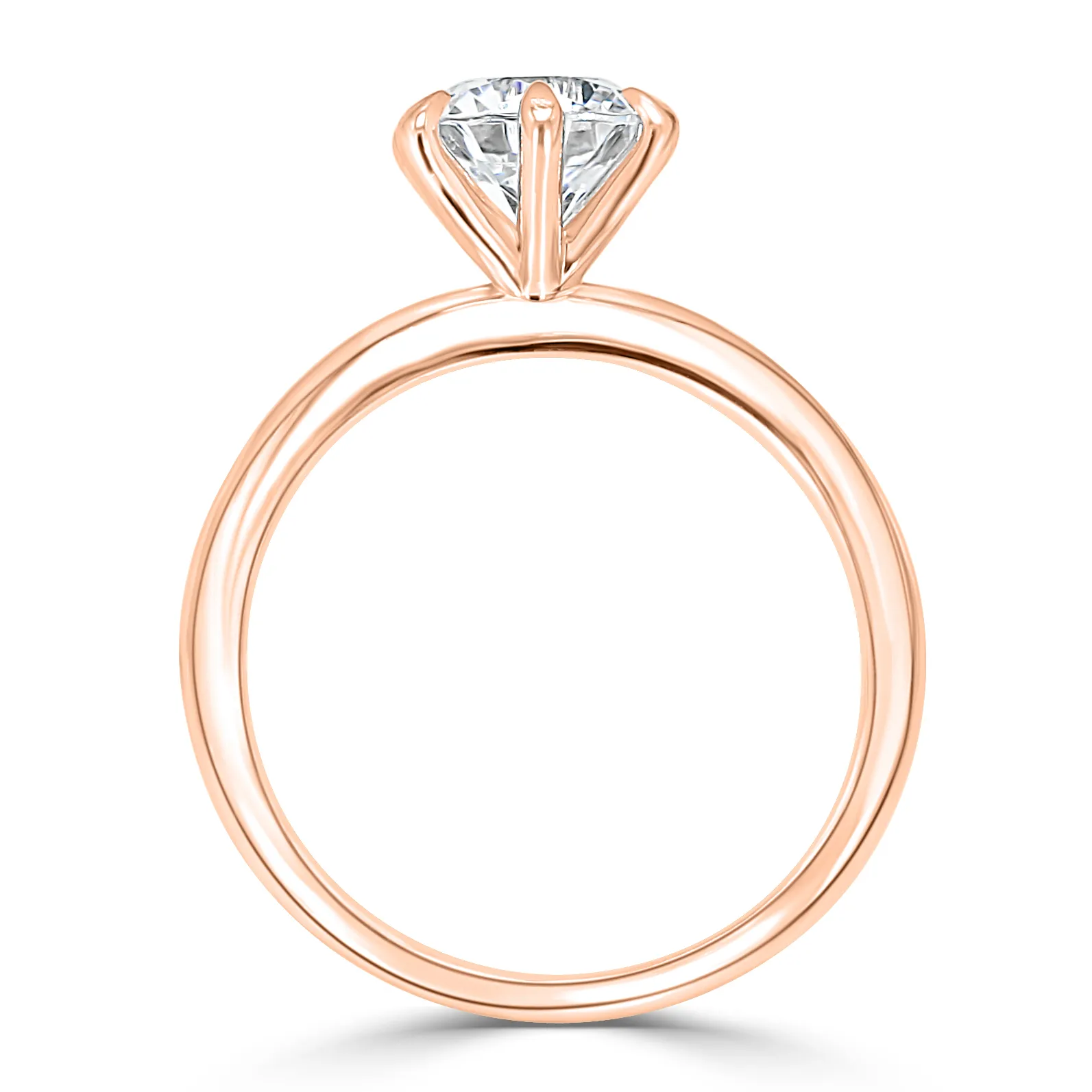 Rose Gold Modern Classic and Beautiful Solitaire Engagement Ring jewelry store near me