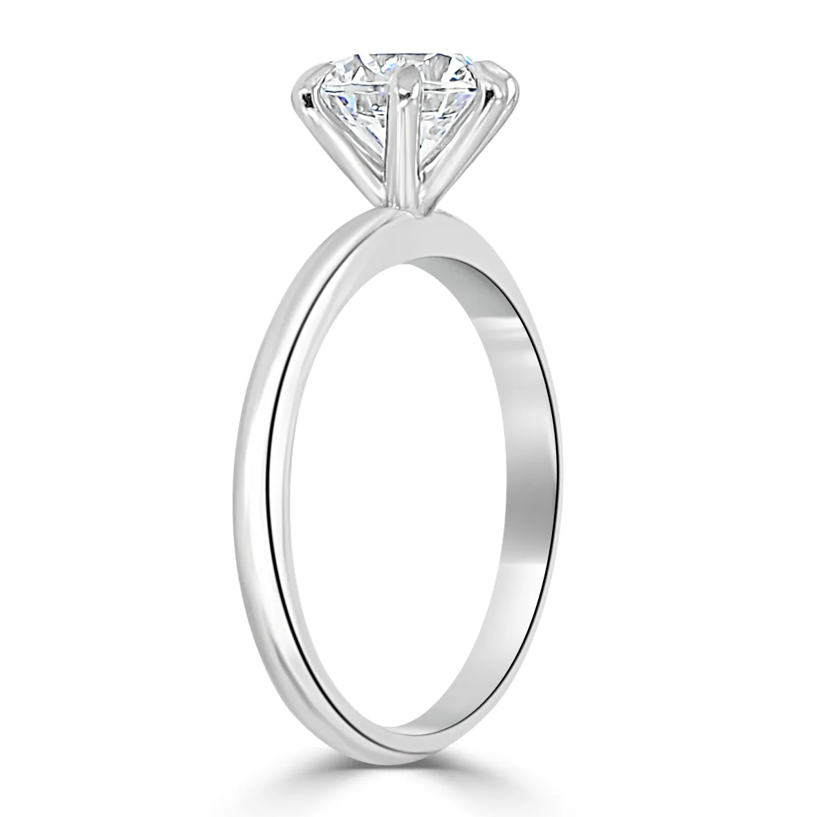 Platinum Modern Classic and Beautiful Solitaire Engagement Ring jewelry Wabash avenue