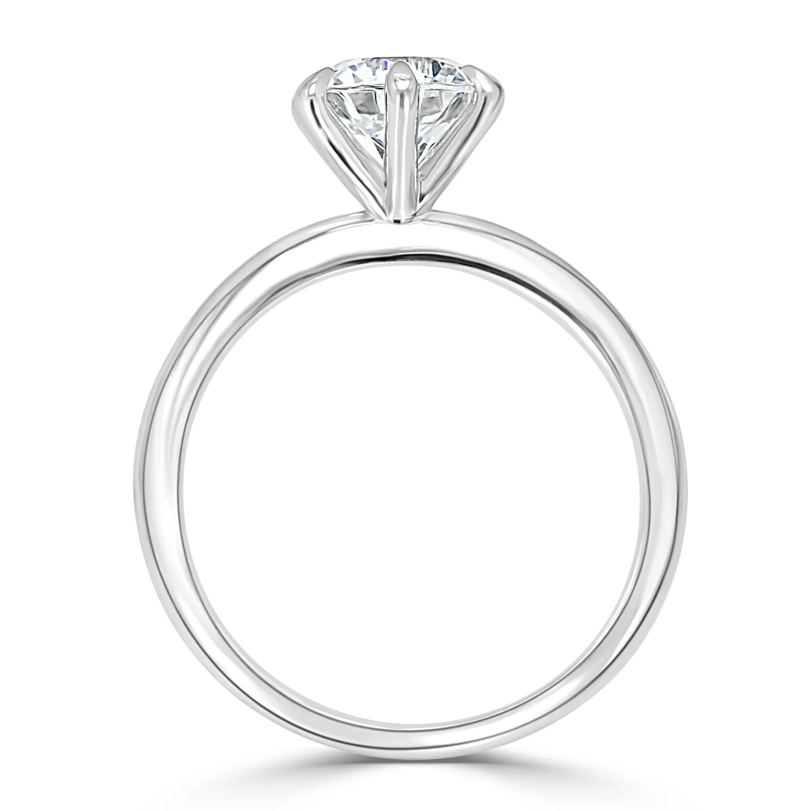 White Gold Modern Classic and Beautiful Solitaire Engagement Ring jewelry store near me