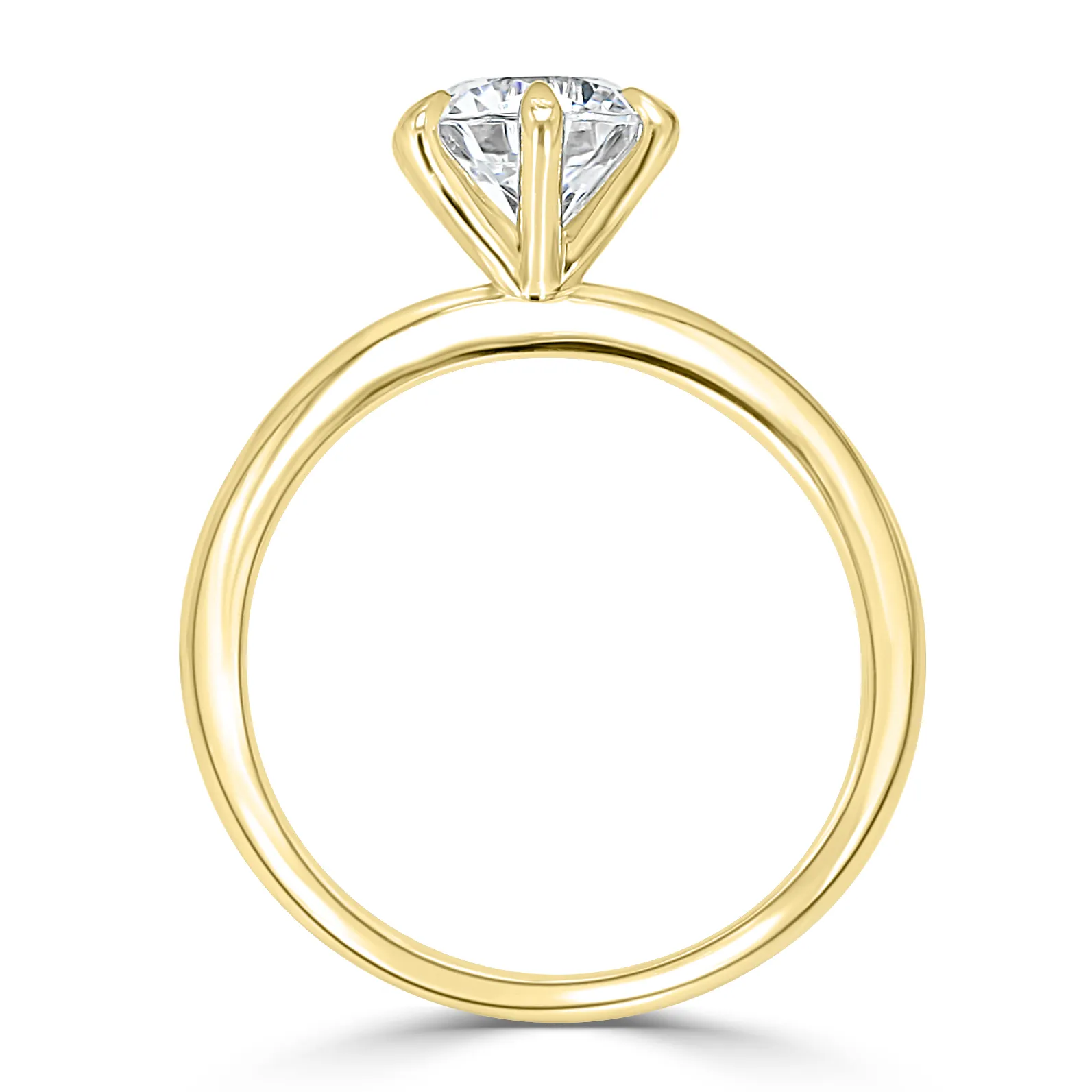 Yellow Gold Modern Classic and Beautiful Solitaire Engagement Ring jewelry store near me