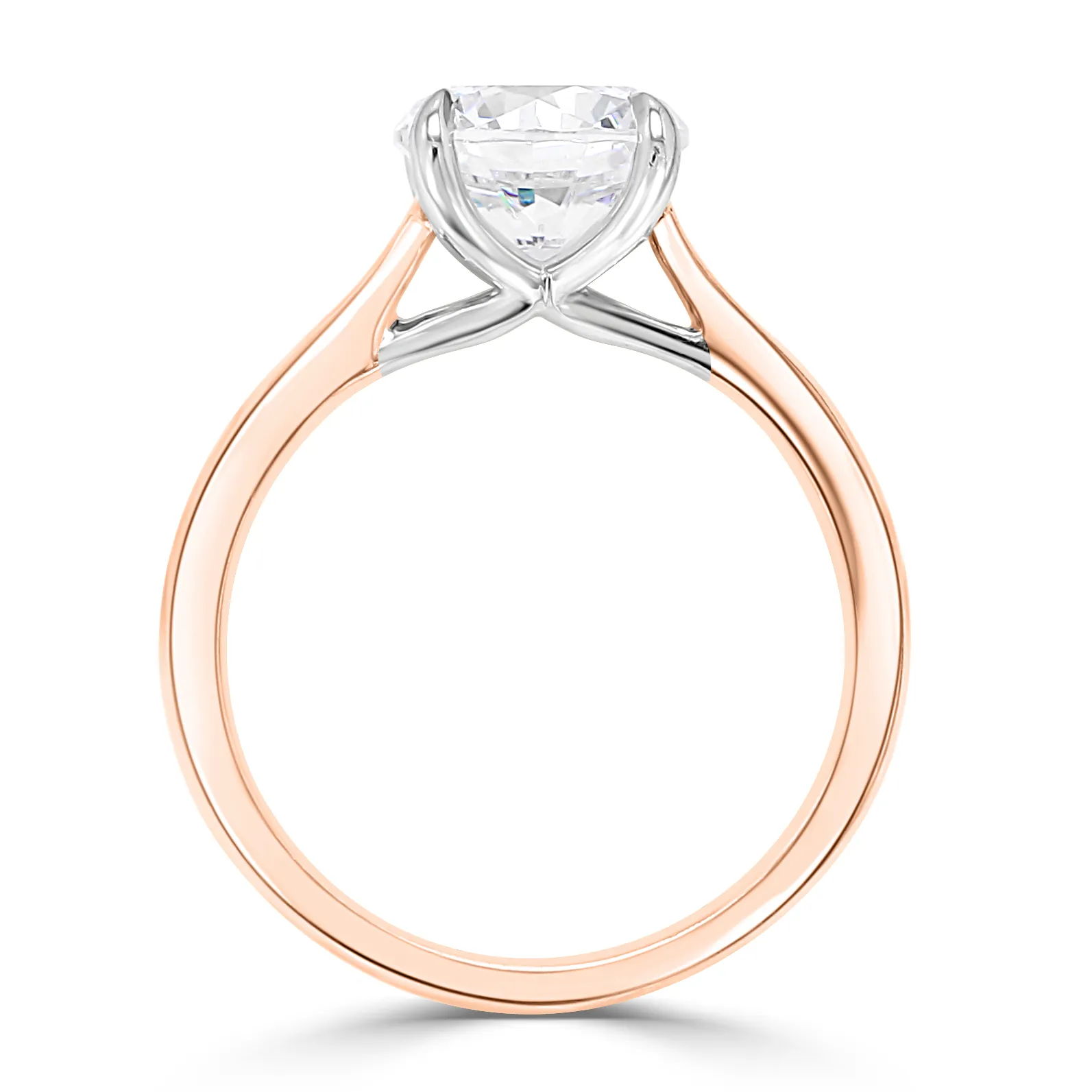 Rose Gold Popular Two-Tone Solitaire Engagement Ring jewelry store near me