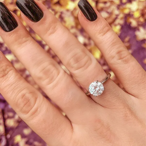 White GoldTimeless Feminine Solitaire Engagement Ring jewelry windy city