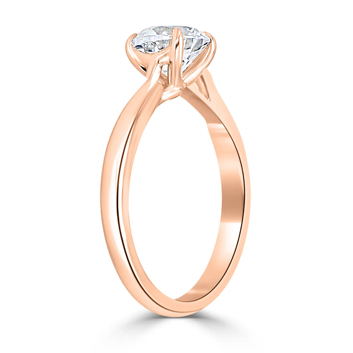 Rose Gold Timeless Feminine Solitaire Engagement Ring jewelry Wabash avenue