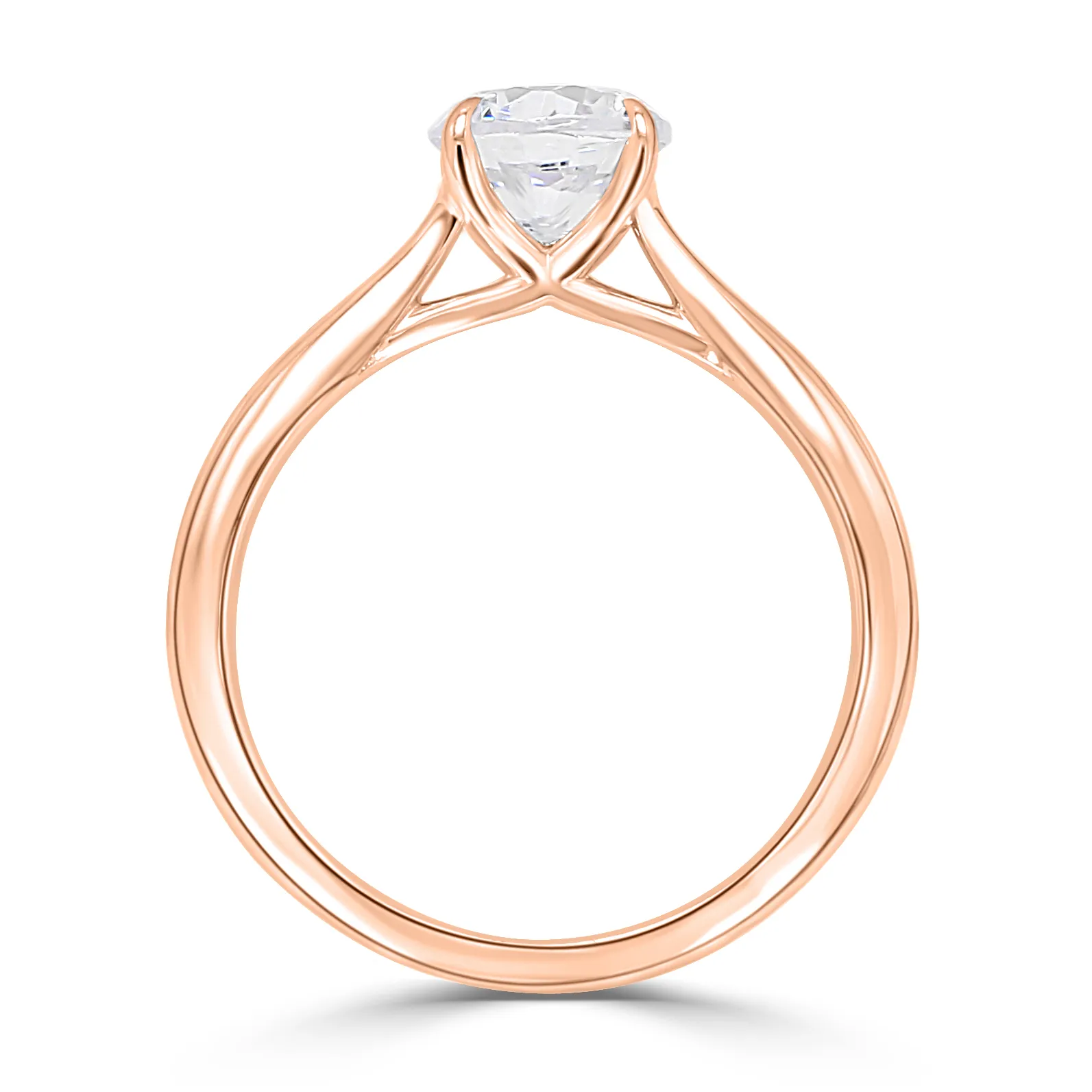 Rose Gold Timeless Feminine Solitaire Engagement Ring jewelry store near me