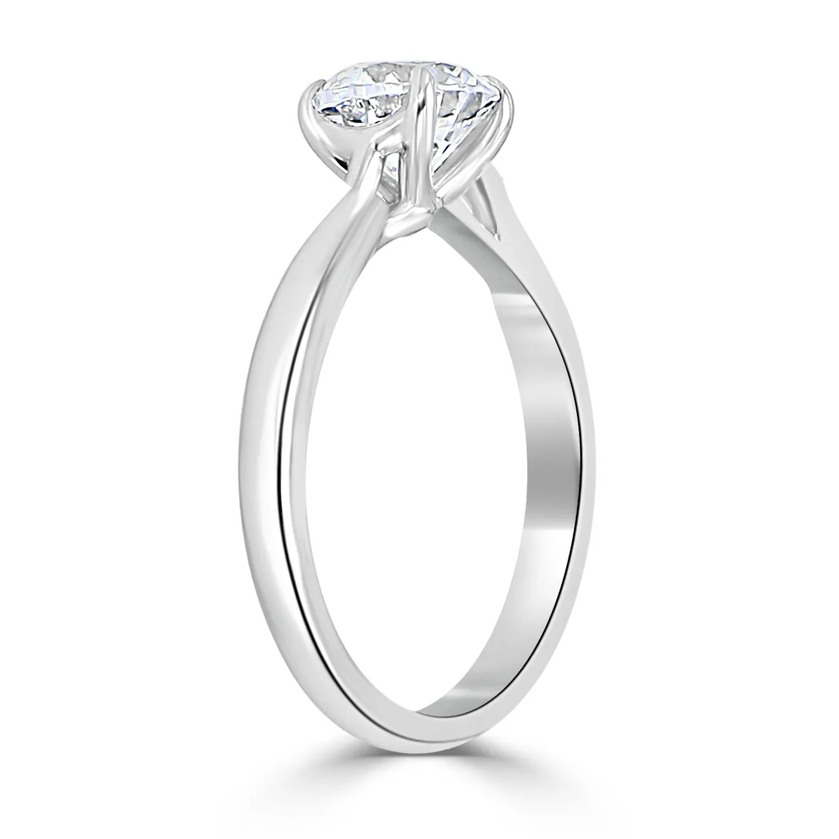 White Gold Timeless Feminine Solitaire Engagement Ring jewelry Wabash avenue