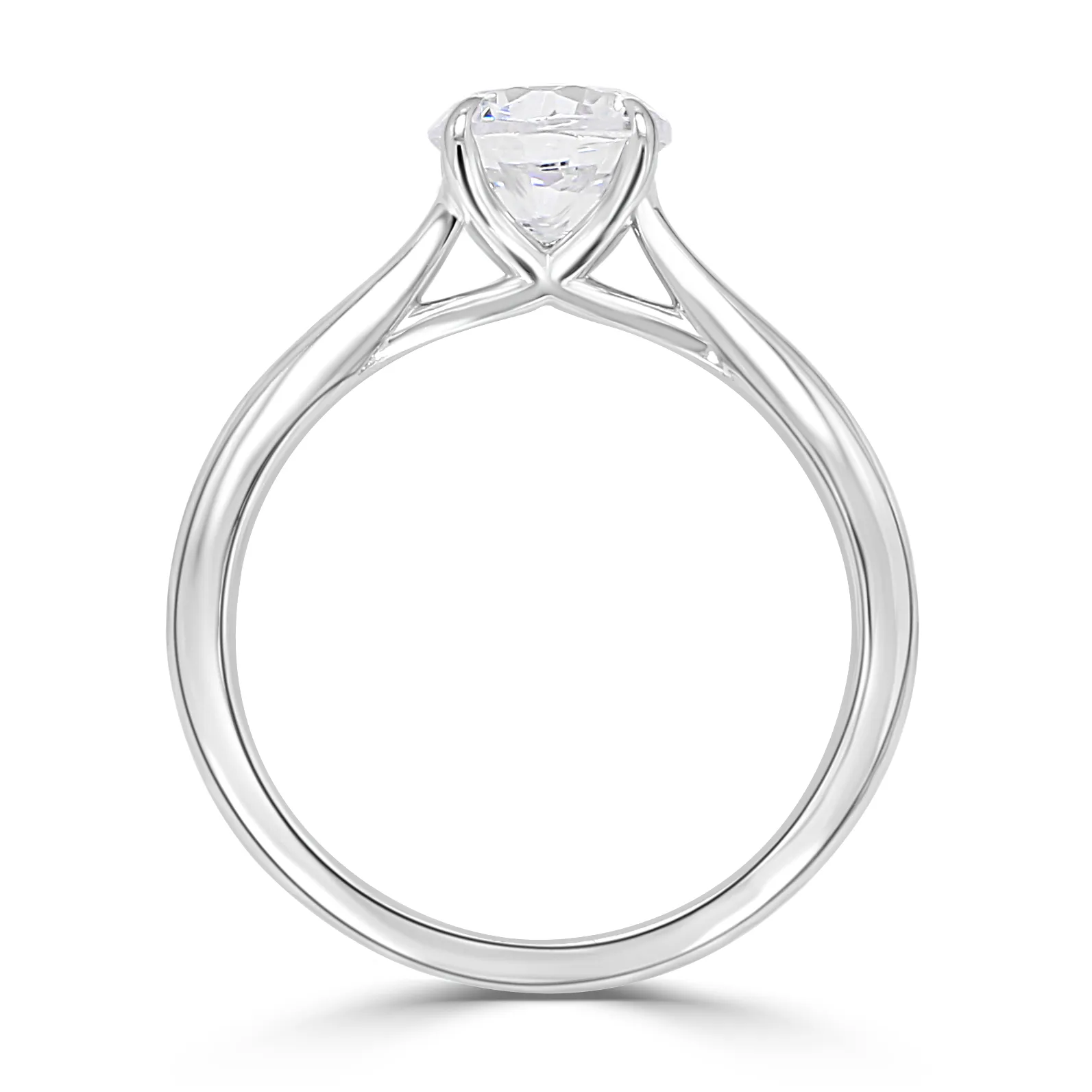 Platinum Timeless Feminine Solitaire Engagement Ring jewelry store near me