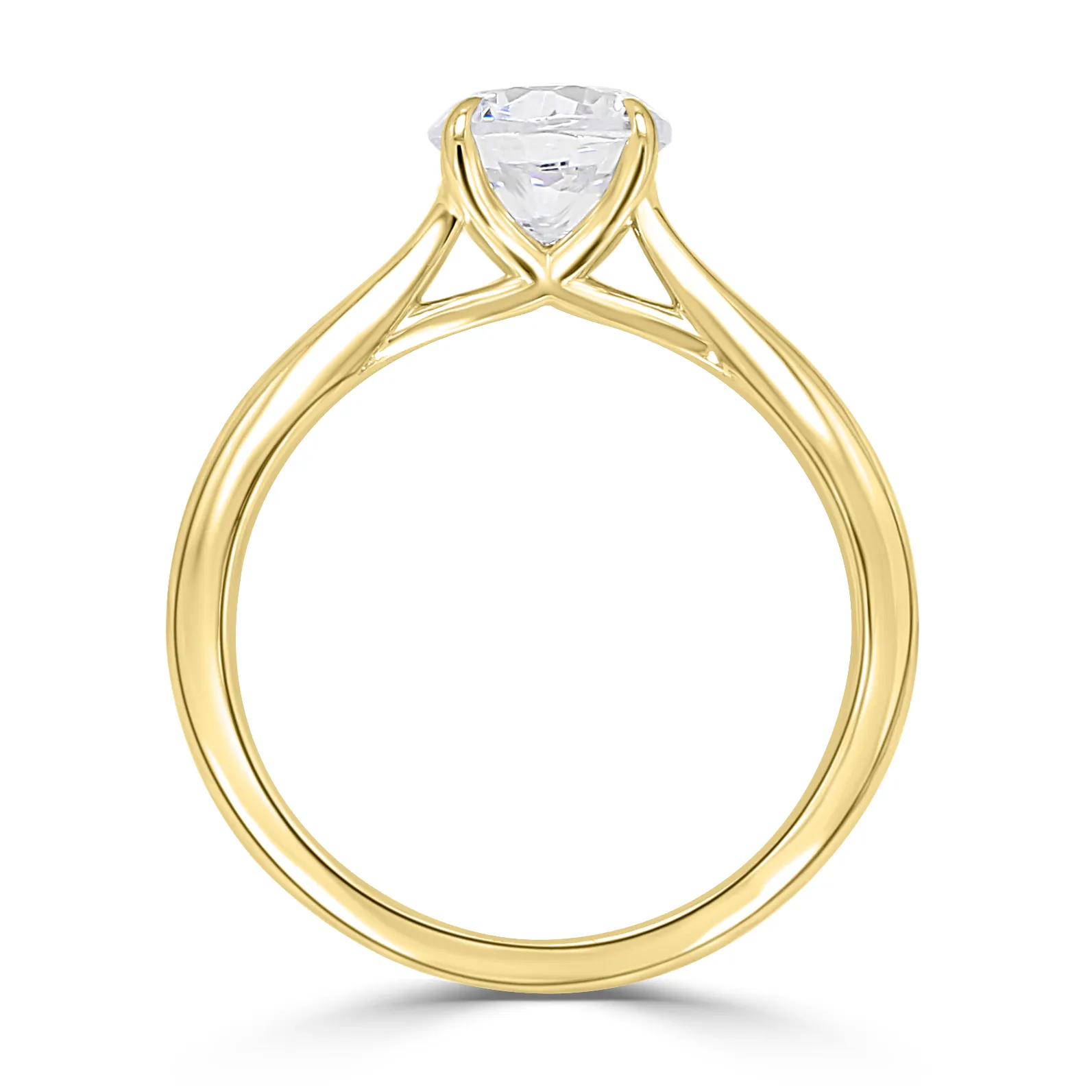 Yellow Gold Timeless Feminine Solitaire Engagement Ring jewelry store near me