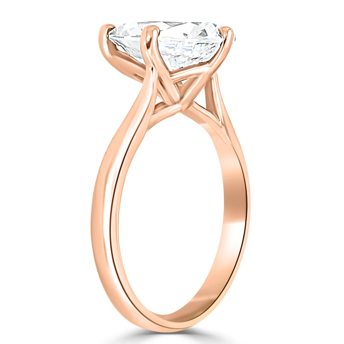 Rose Gold Exclusive Modern Solitaire Engagement Ring jewelry Wabash avenue
