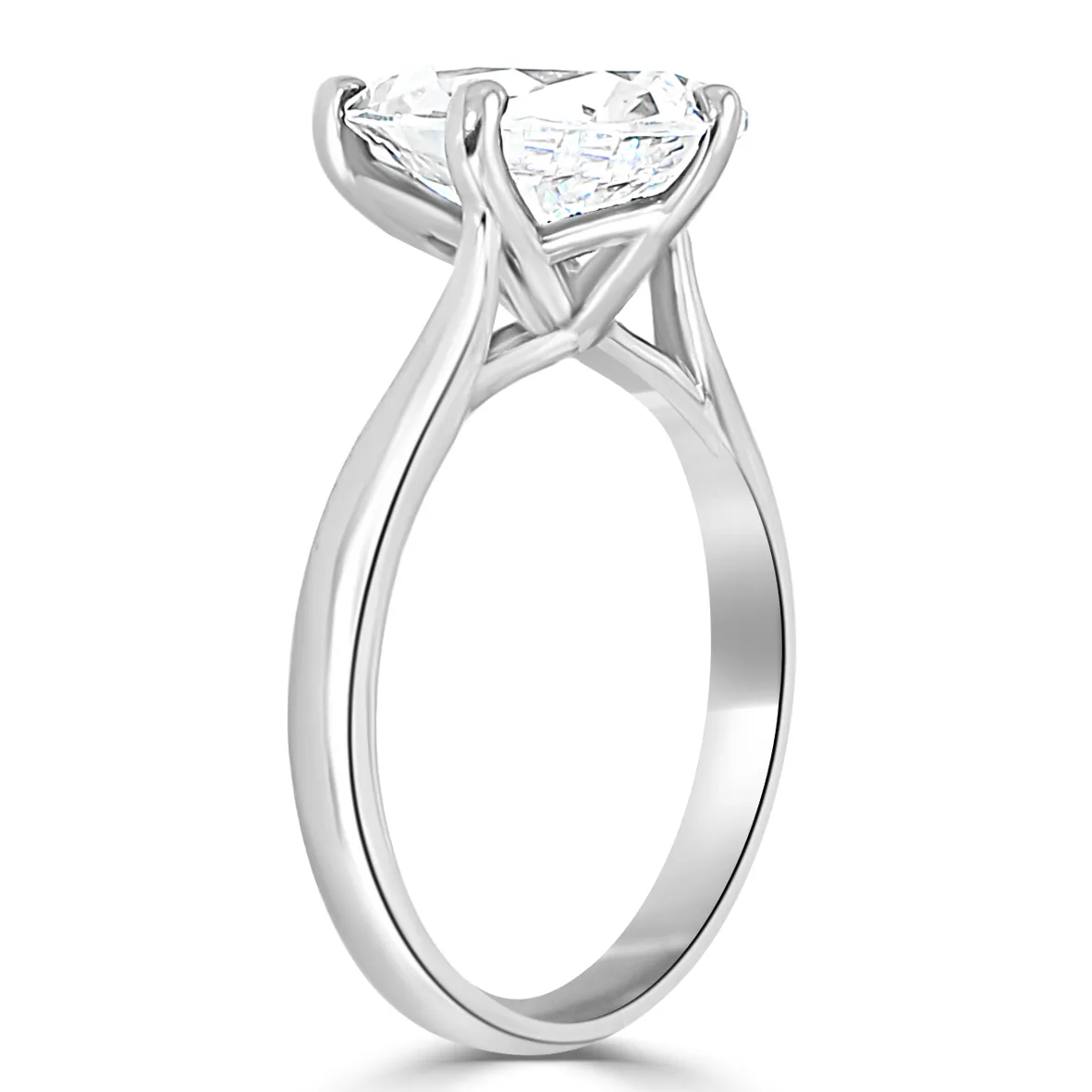 White Gold Exclusive Modern Solitaire Engagement Ring jewelry Wabash avenue