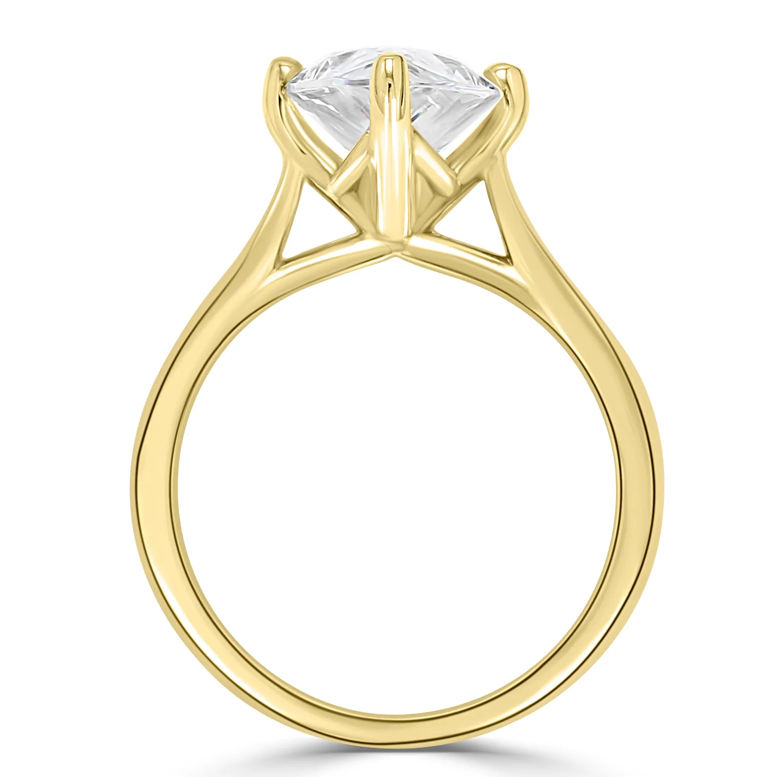 Yellow Gold Exclusive Modern Solitaire Engagement Ring jewelry store near me