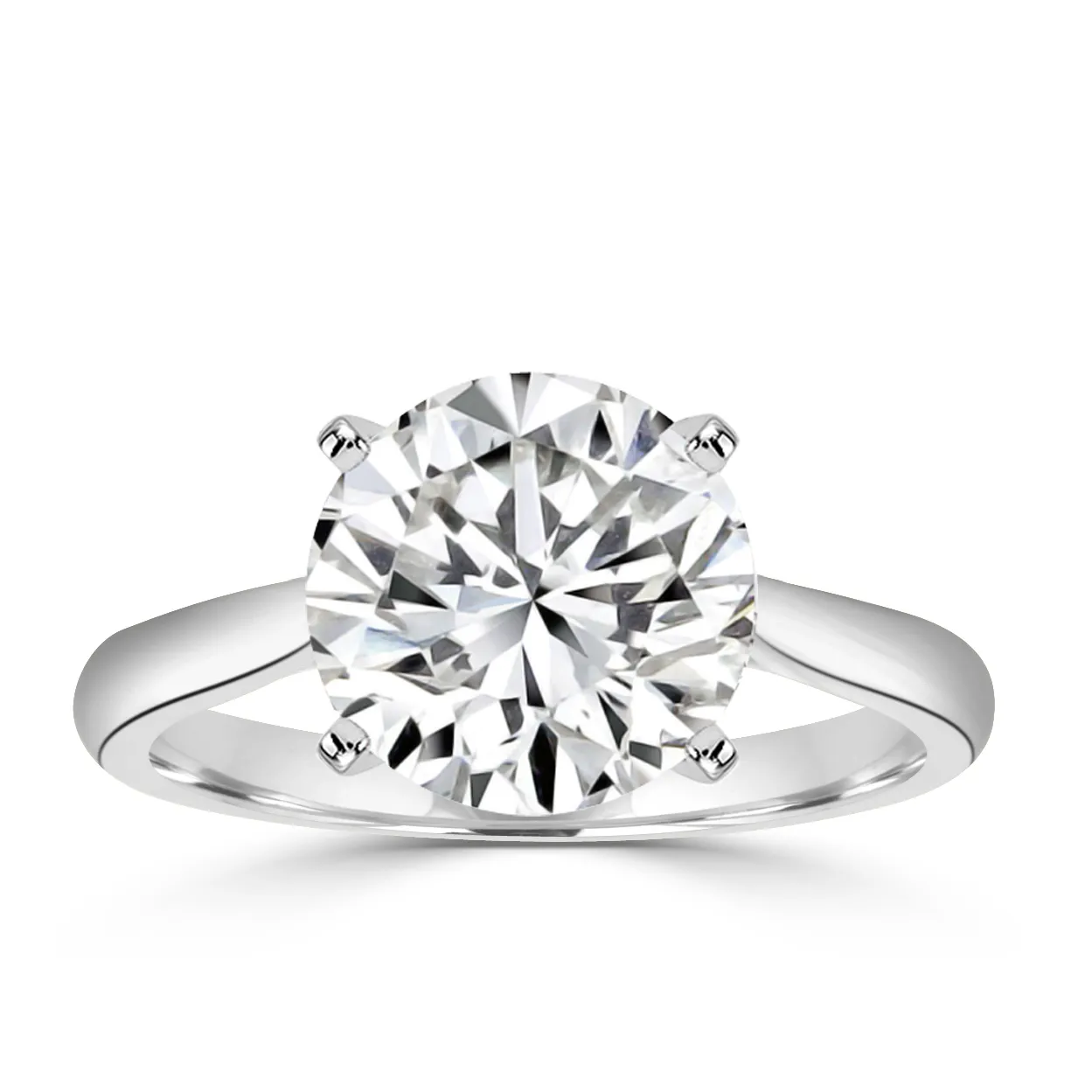 White Gold Exclusive Modern Solitaire Engagement Ring