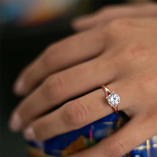 Rose Gold Solitaire Engagement Ring jewelry store near me