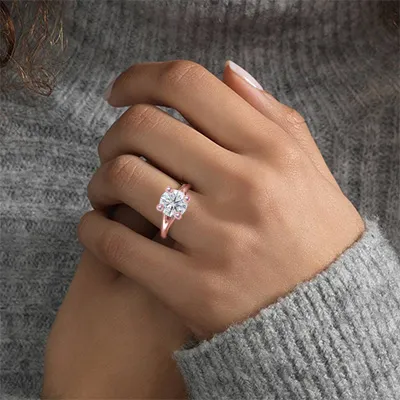 Rose Gold Solitaire Engagement Ring jewelry windy city