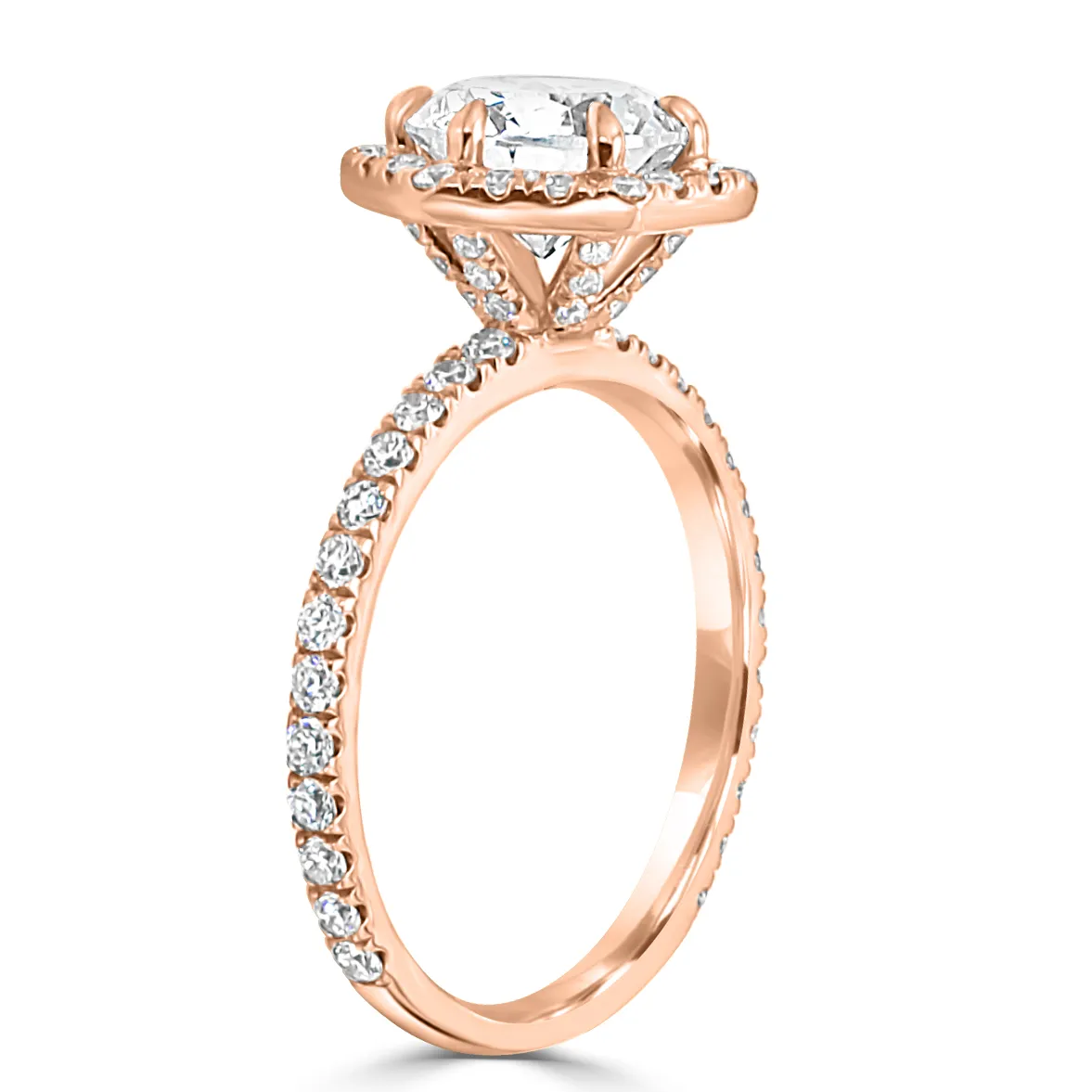 Rose Gold Hexagon Shaped Engagement Ring jewelry Wabash avenue