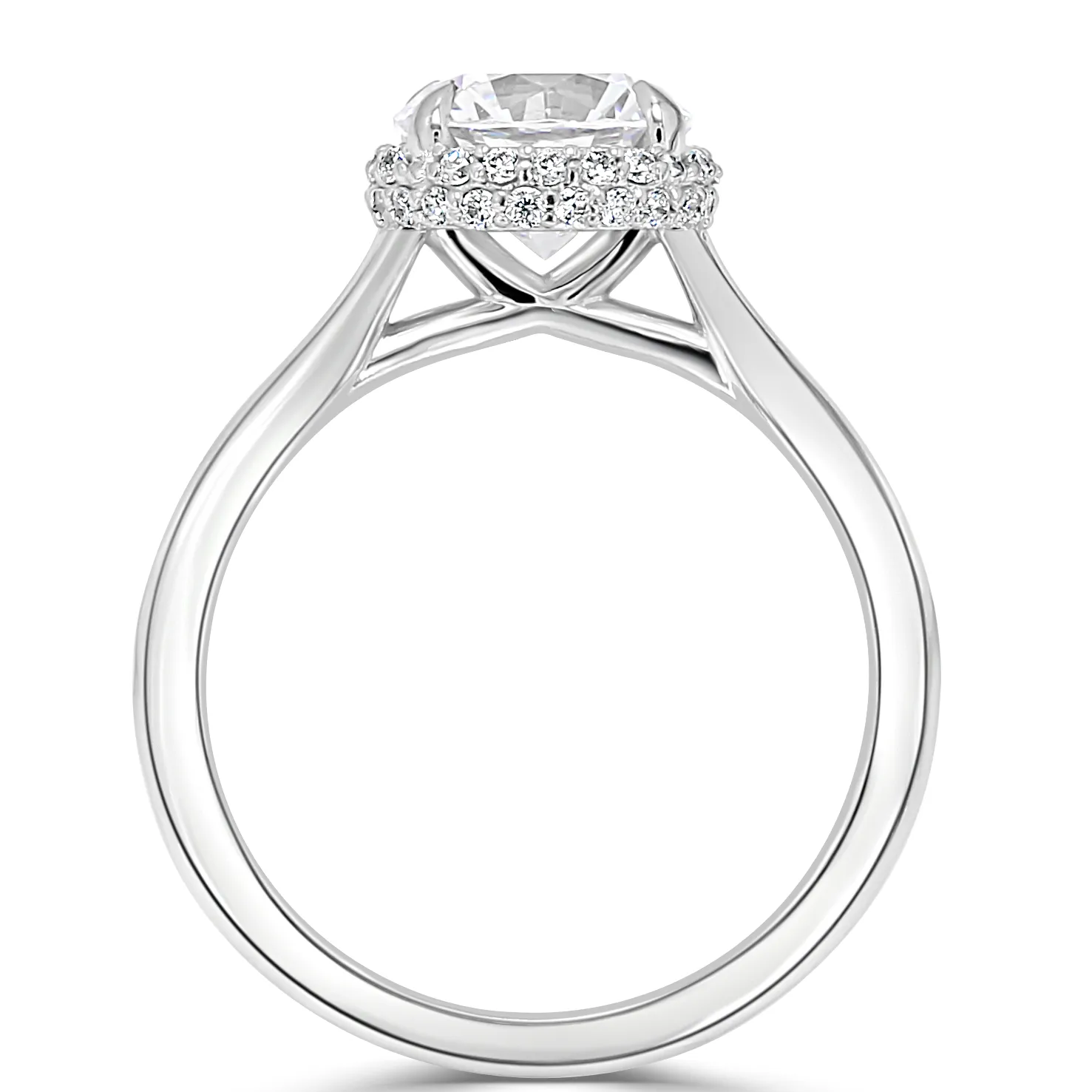 Platinum Exclusive Belgian Pave Unique Diamond Engagement Ring jewelry store near me