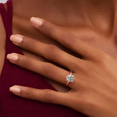 Rose Gold Beautiful and Unique Solitaire Diamond Ring jewelry online