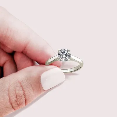 Platinum Beautiful and Unique Solitaire Diamond Ring from best jeweler