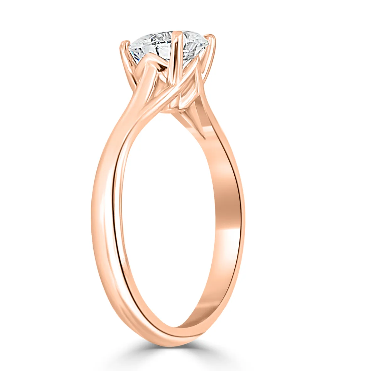 Rose Gold Beautiful and Unique Solitaire Diamond Ring jewelry Wabash avenue
