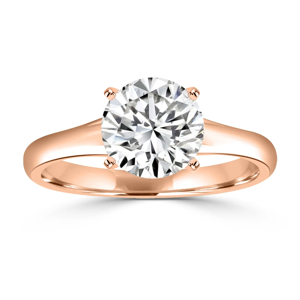 Rose Gold Beautiful and Unique Solitaire Diamond Ring