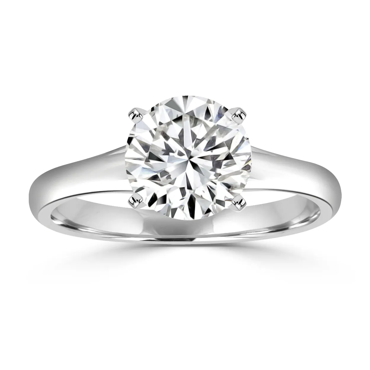 Platinum Beautiful and Unique Solitaire Diamond Ring