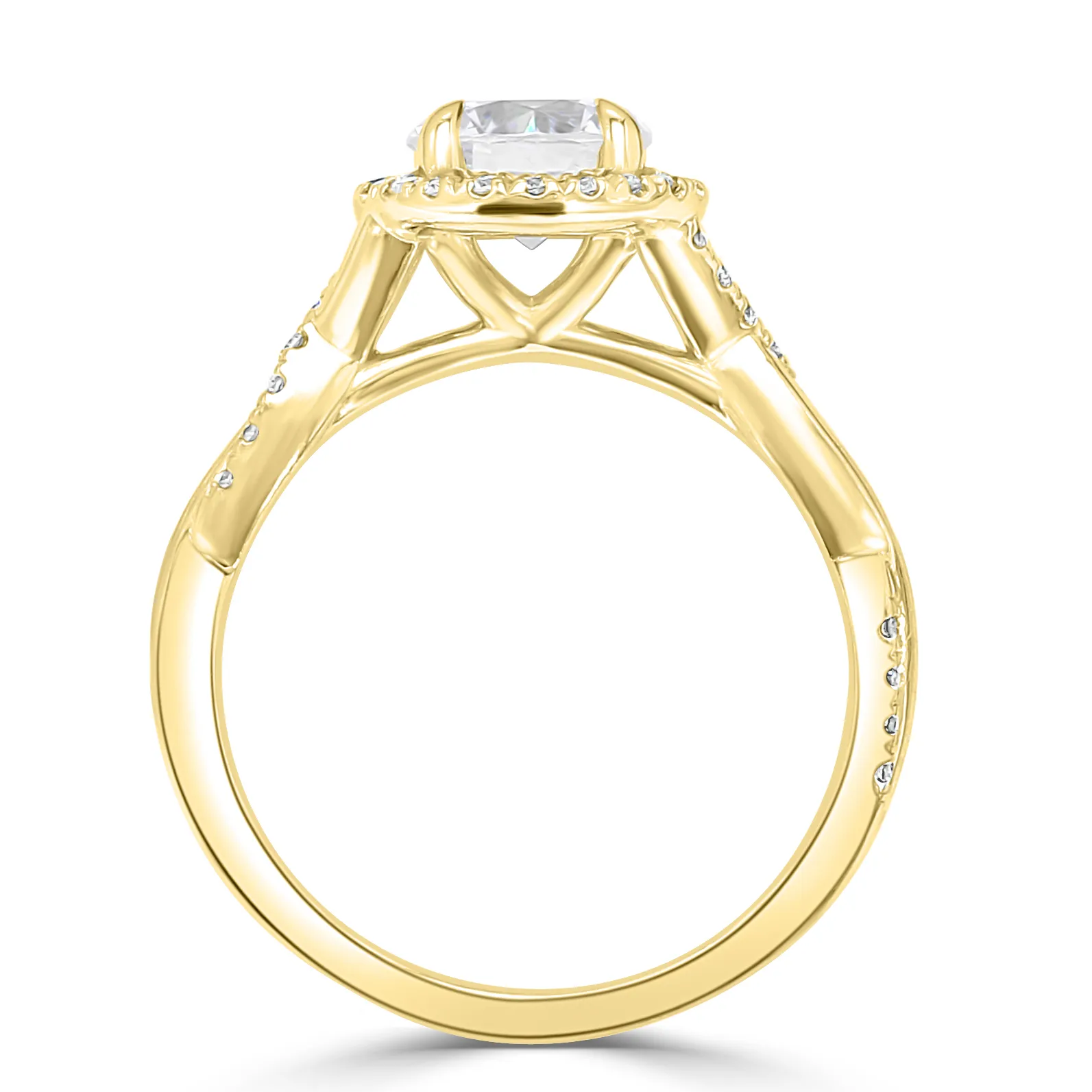 Yellow Gold Infinity Pattern Engagement Ring jewelry store near me