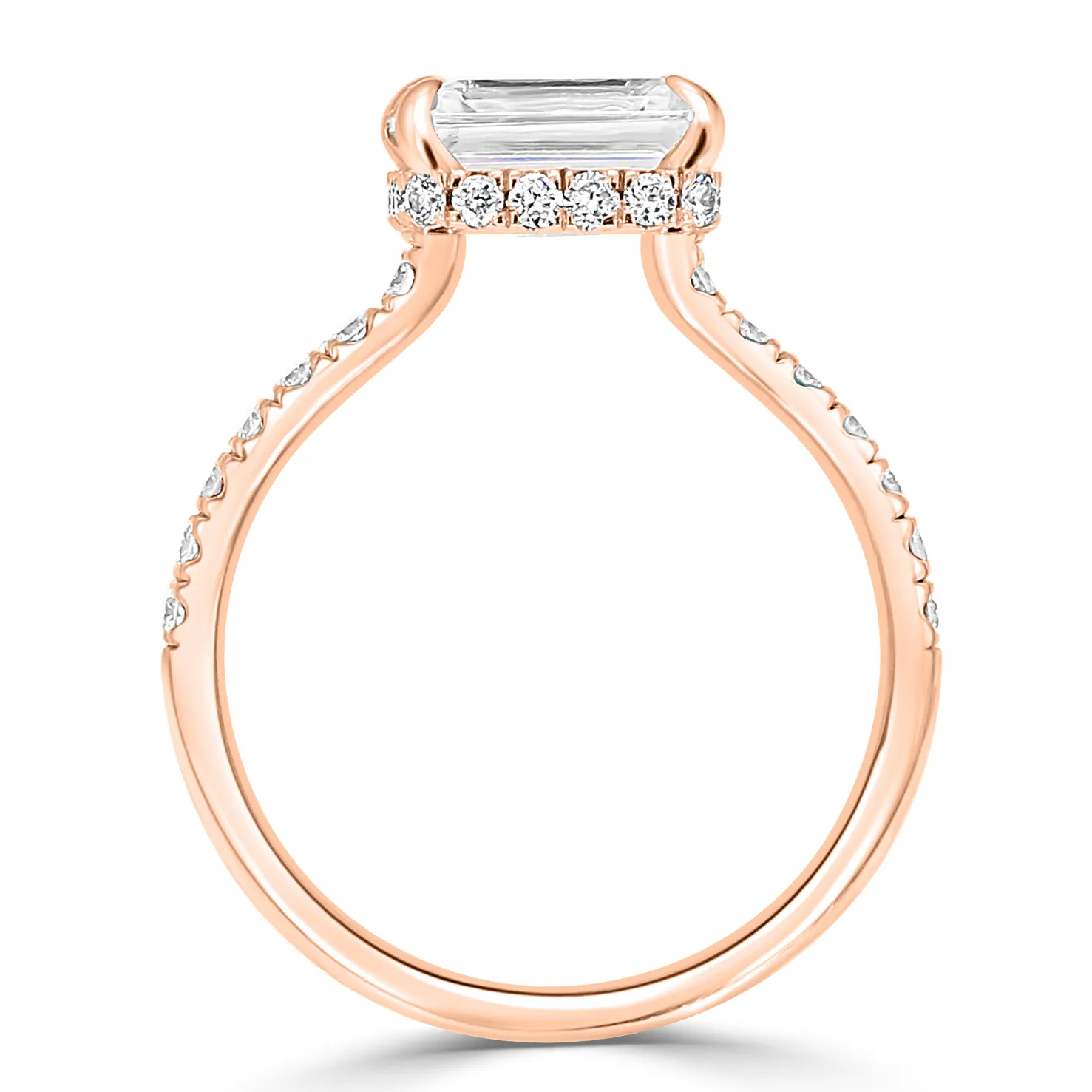 Rose Gold Oval Hidden Halo Engagement Ring jewelry store near me