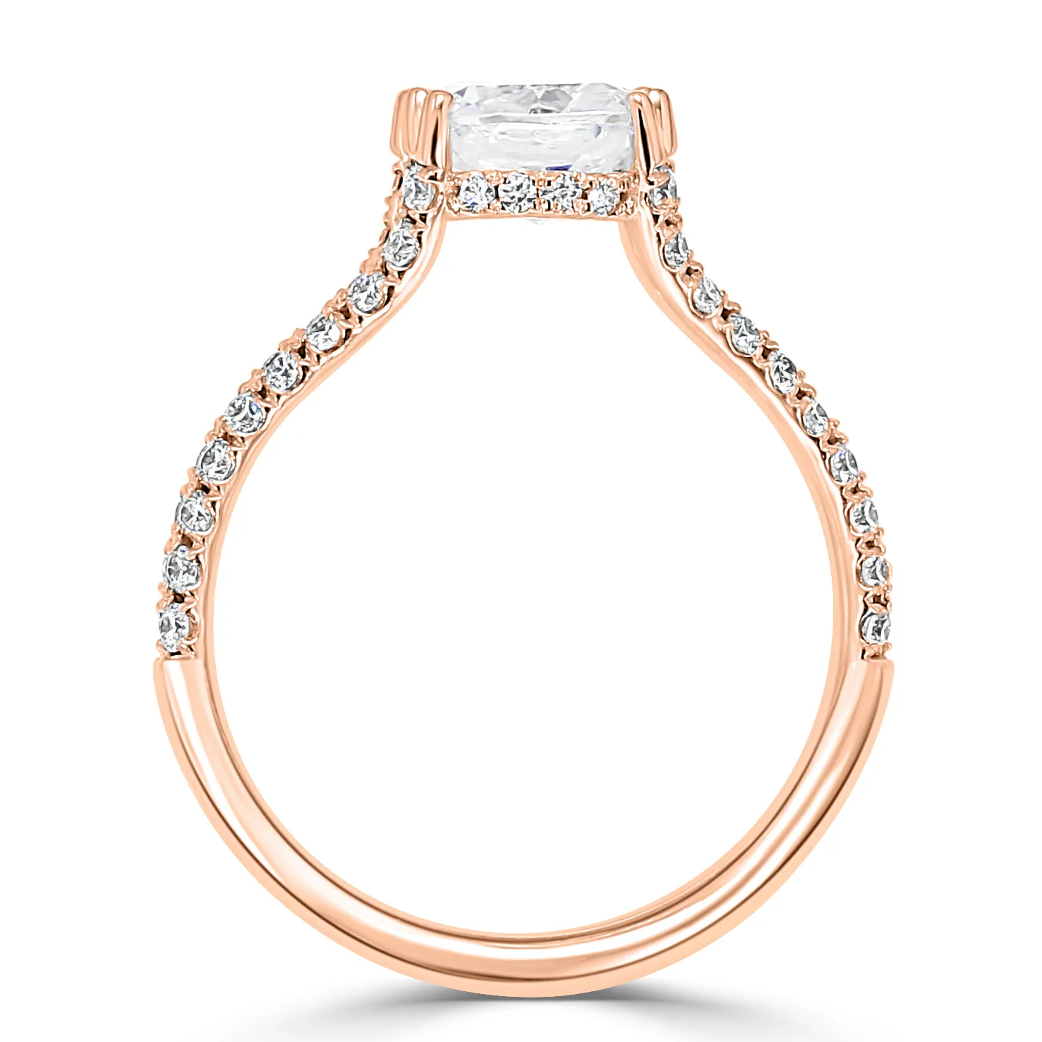 Rose Gold split Engagement Ring jewelry store near me