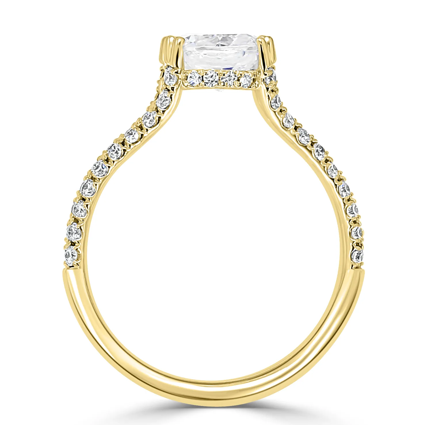Yellow Gold split Engagement Ring jewelry store near me