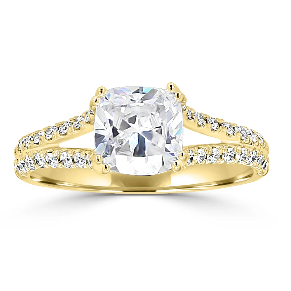 Yellow Gold split Engagement Ring