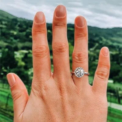 White GoldOval Cut Engagement Ring jewelry windy city