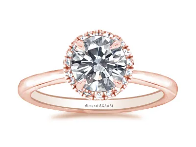 Rose Gold Oval Cut Engagement Ring