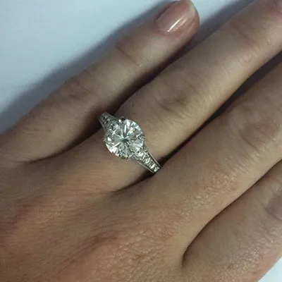 White GoldEdwardian Engagement Ring jewelry windy city