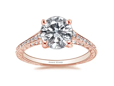 Rose Gold Edwardian Engagement Ring