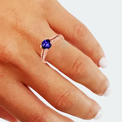 Rose Gold Sapphire Engagement Ring jewelry store near me